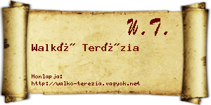 Walkó Terézia névjegykártya