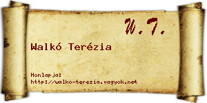 Walkó Terézia névjegykártya
